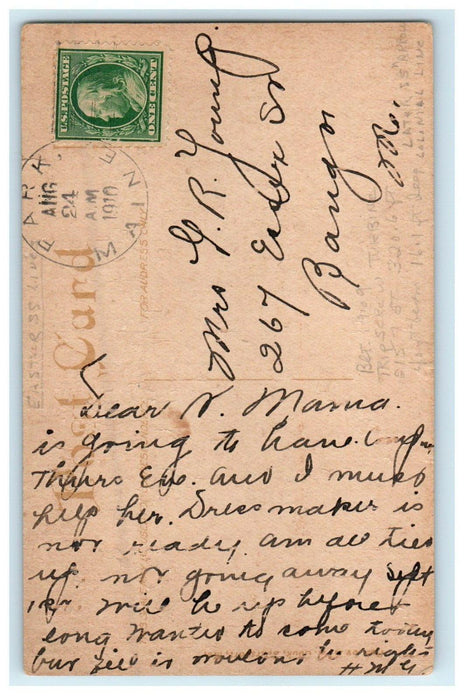 1910 Steamer Ship Belfast Searsport Maine ME Posted Antique Postcard