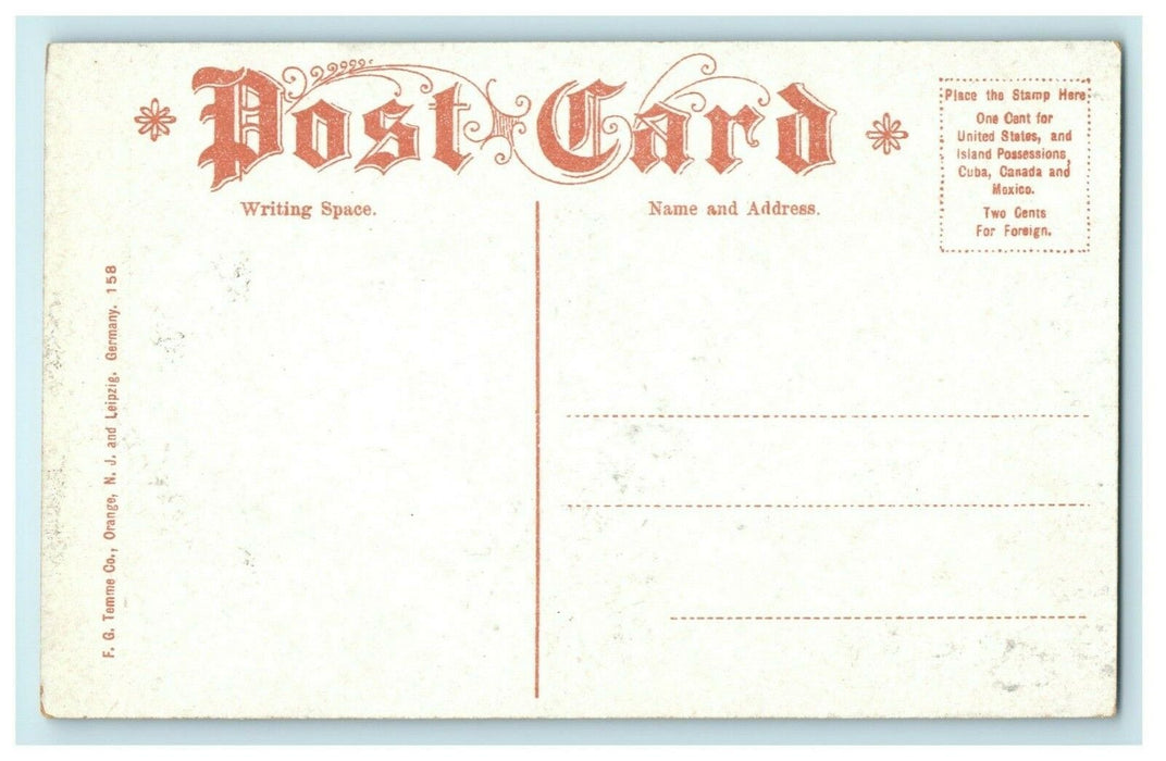 c1910 First Presbyterian Church Morristown New Jersey NJ Antique Postcard