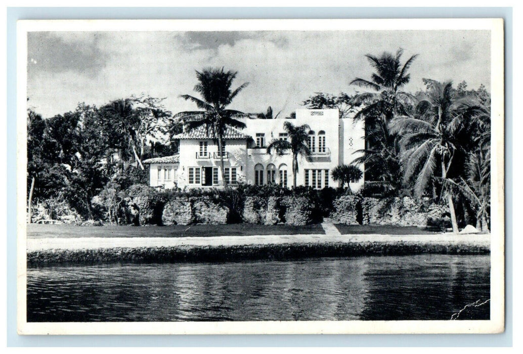 Residence Of James Gilman Of Chase National Bank Miami Florida FL Postcard