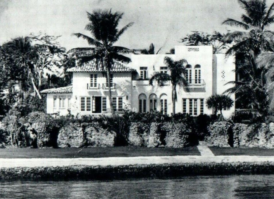 Residence Of James Gilman Of Chase National Bank Miami Florida FL Postcard