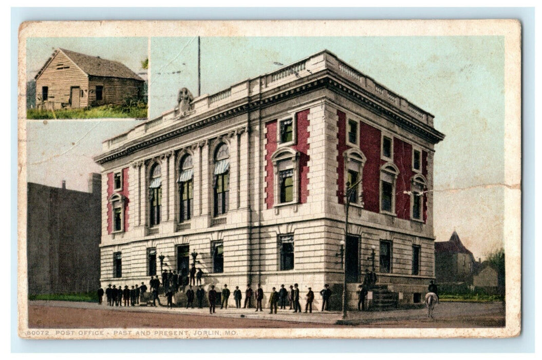 1922 Post Office Past and Present Joplin Missouri MO Posted Antique Postcard