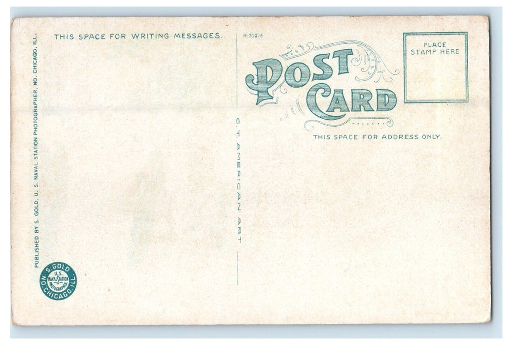 c1920's U.S Naval Training Station Great Lakes Illinois IL Vintage Postcard