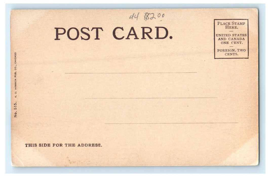 c1905s Halsted Street Lift Bridge, Chicago Illinois IL Antique Unposted Postcard