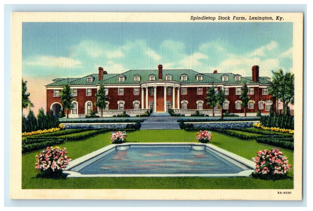 c1940's View Of Spindletop Stock Farm Lexington Kentucky KY Vintage Postcard