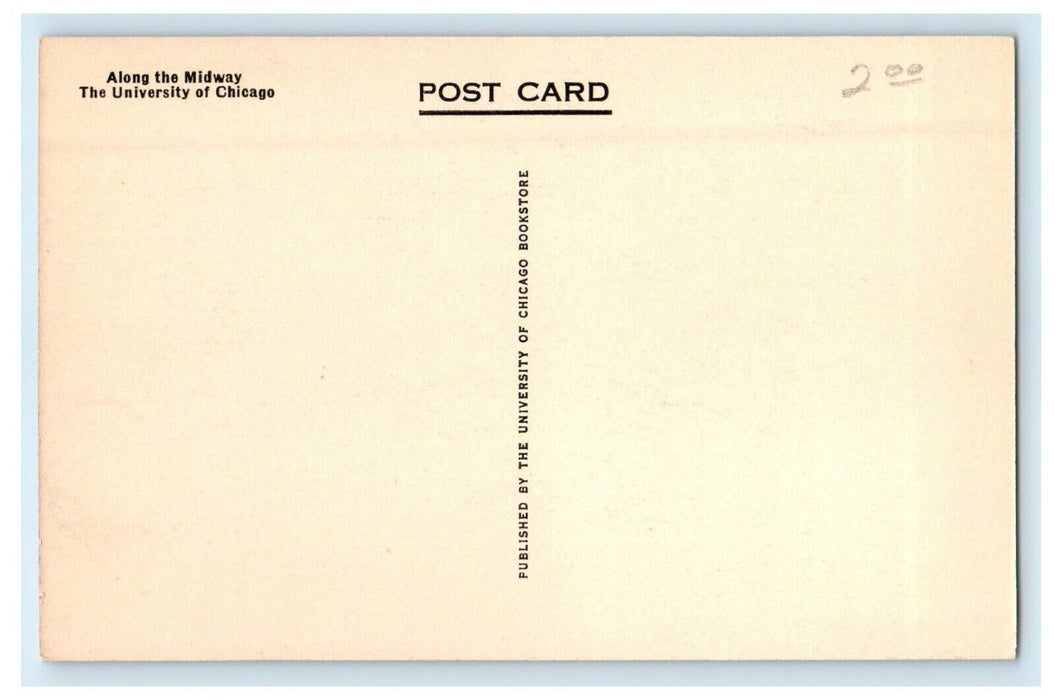 c1940's Along The Midway University Of Chicago Illinois IL Vintage Postcard
