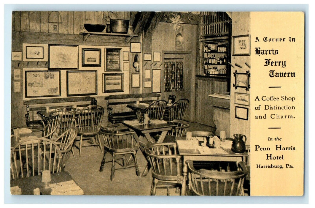 c940's A Corner In Harris Ferry Tavern Penn Harris Hotel Harrisburg PA Postcard