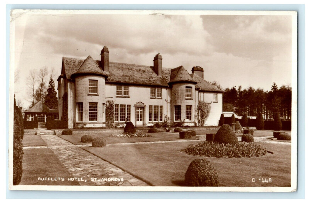1956 Rufflets Hotel St. Andrews United Kingdom Vintage RPPC Photo Postcard