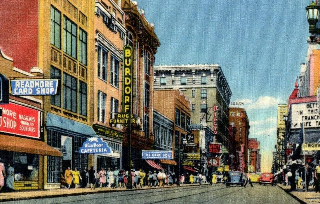 c1940's View Of Fourth Ave, Looking North Louisville Kentucky KY Postcard