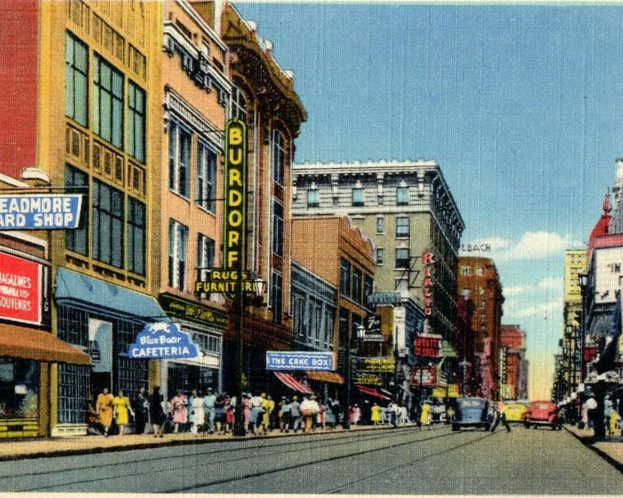 c1940's View Of Fourth Ave, Looking North Louisville Kentucky KY Postcard