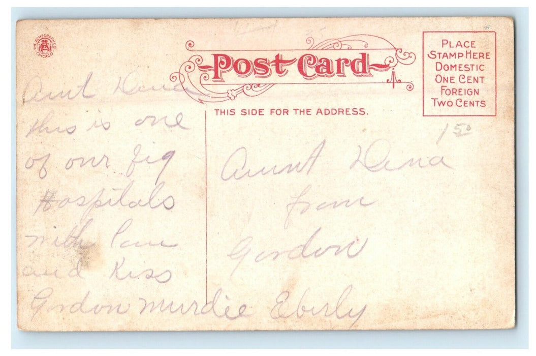 c1910's Mercy Hospital Chicago Illinois IL Posted Antique Postcard