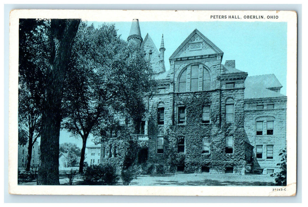 c1920s Peter's Hall Oberlin Ohio OH Vintage Unposted Postcard