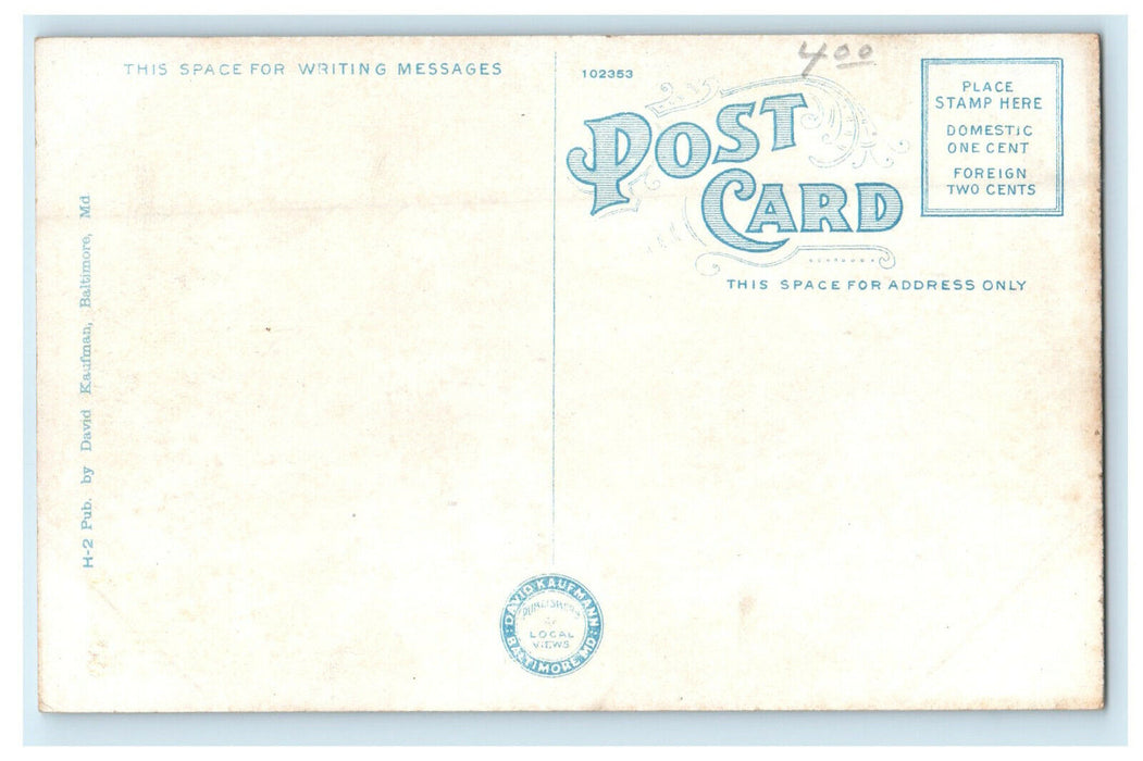 c1920s City Hospital, Hagerstown, Maryland MD Unposted Vintage Postcard