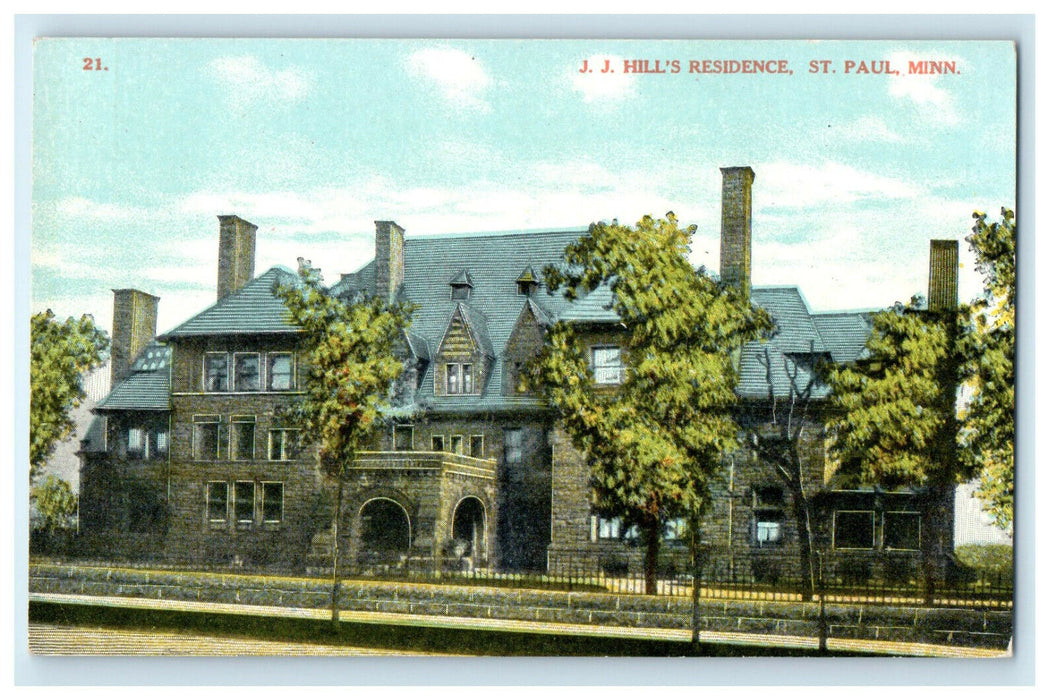 c1910s JJ Hill's Residence, St. Paul Minnesota MN Antique Unposted Postcard