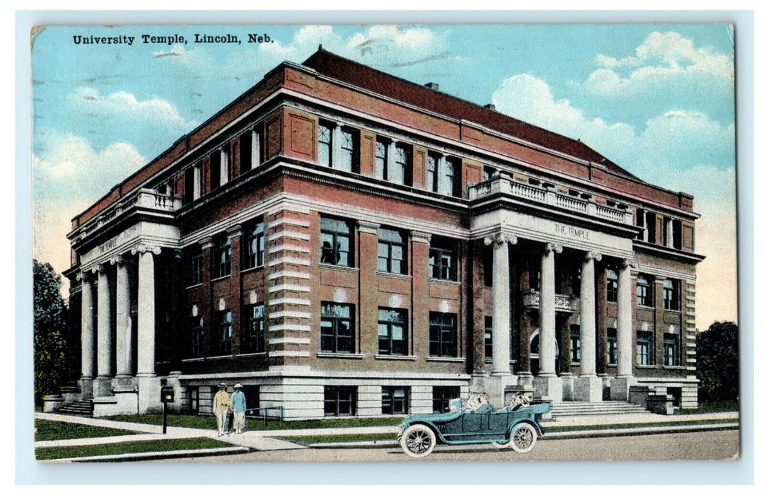 1920 University Temple Lincoln Nebraska NE Posted Antique Postcard