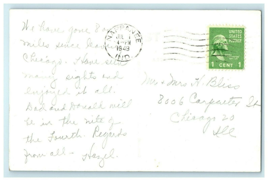 1949 Turkey Run State Park Inn Marshall Nappanee Indiana IN RPPC Photo Postcard