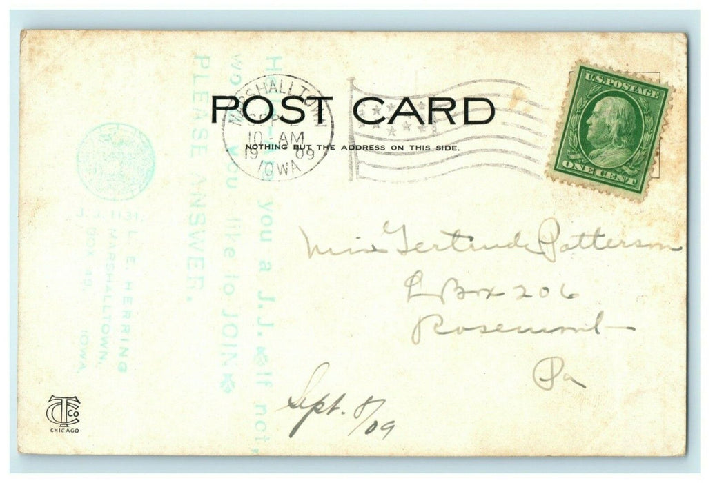 1909 Stock Exchange St Joseph Missouri MO Marshalltown Iowa Advertising Postcard