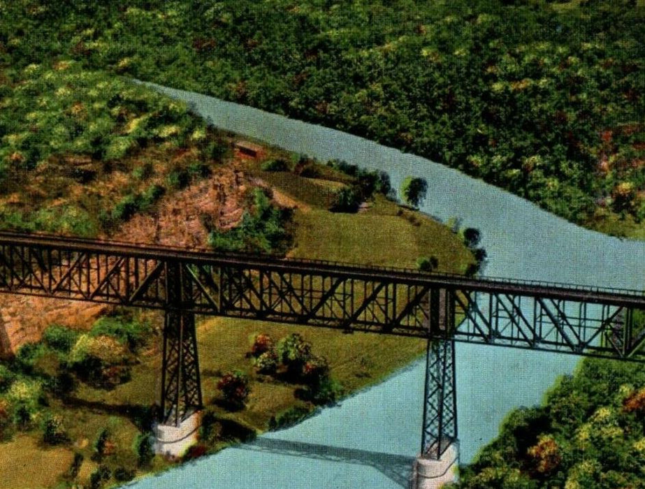 Birds Eye View Of High Bridge Over Kentucky River High Bridge KY Postcard