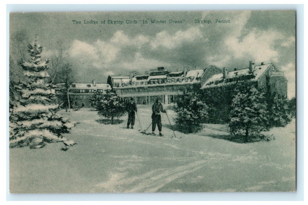 c1920's Lodge of Skytop Club In Winter Dress Pennsylvania PA Postcard