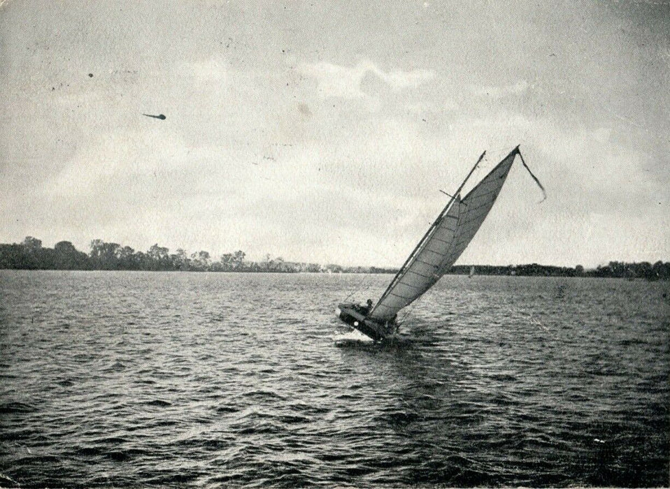 1908 Lake Contrary St. Joseph Missouri MO Sailboat Posted Antique Postcard