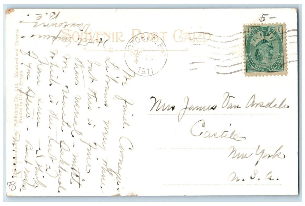 1911 Carnegie Library Building Victoria British Columbia B.C. Canada Postcard