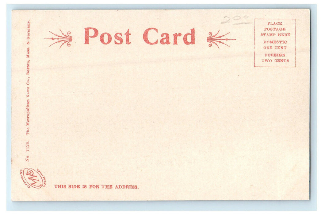 c1905s Auburn Public Library, Lewiston Maine ME Antique Unposted Postcard