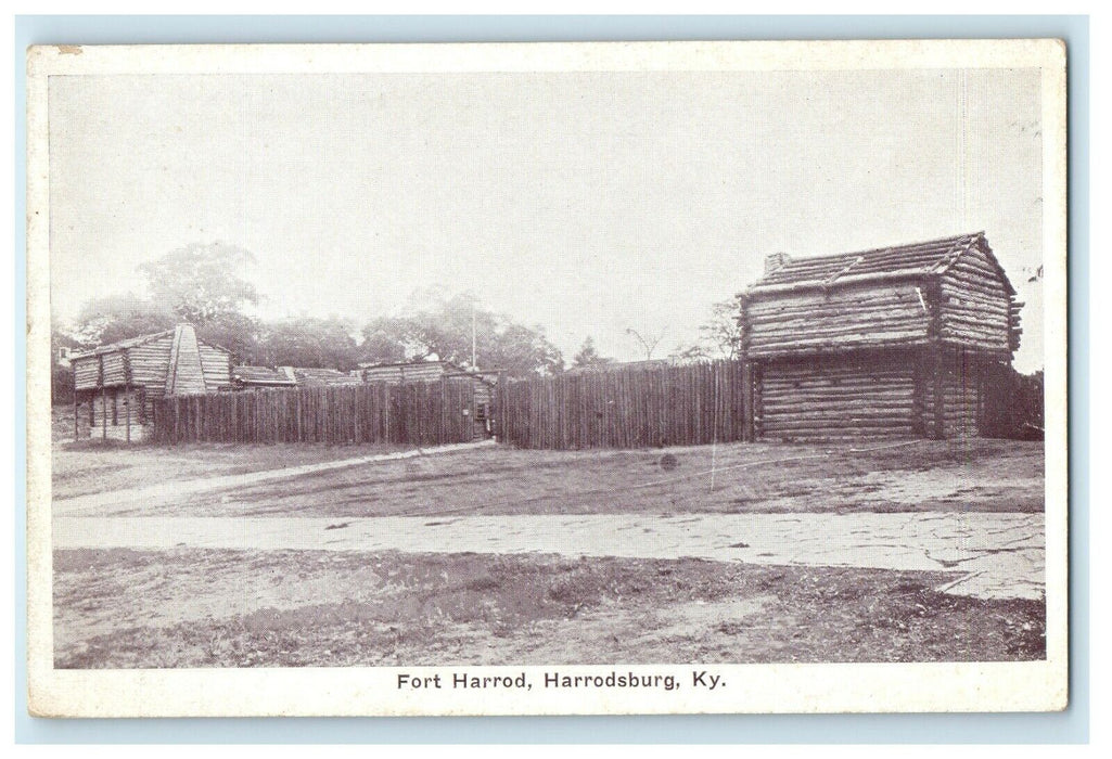 c1940's Log Fort Harrod Harrodsburg Kentucky KY Unposted Vintage Postcard