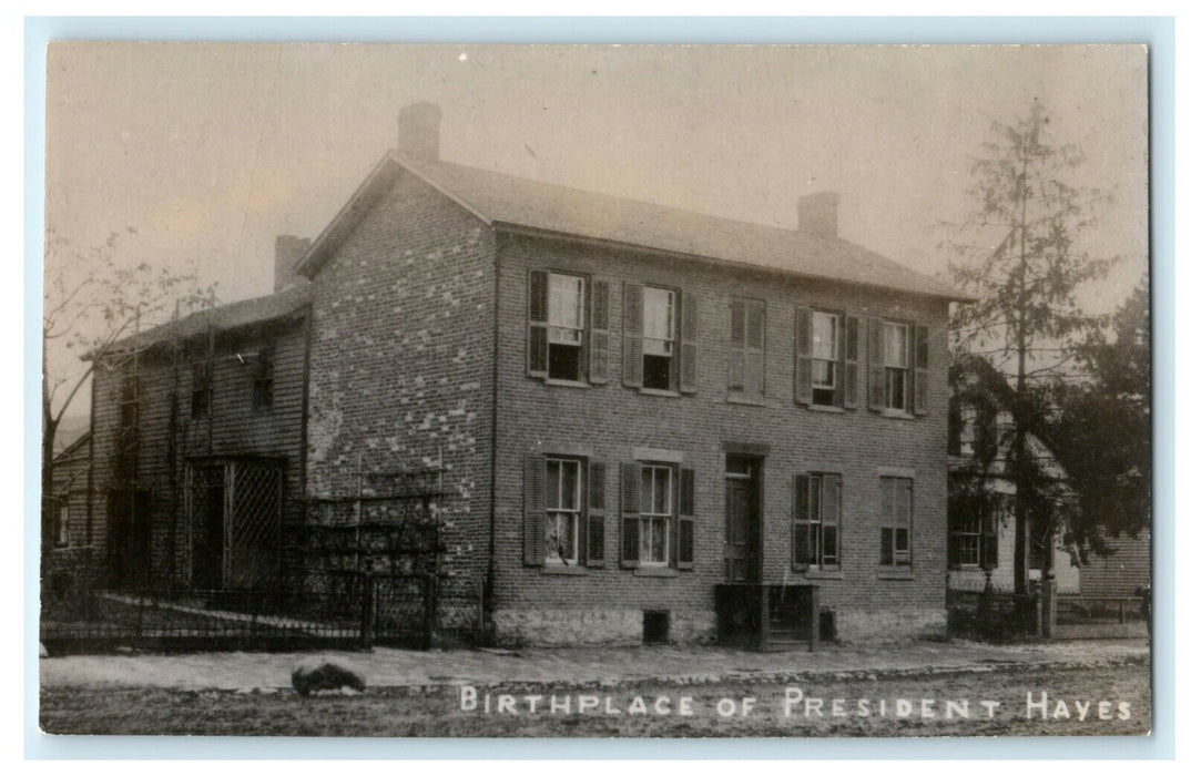 c1920's Hayes State Memorial Birthplace Fremont Ohio OH RPPC Photo Postcard