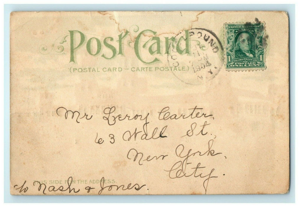 1904 Hold to Light Machinery Building St. Louis World's Fair Antique Postcard