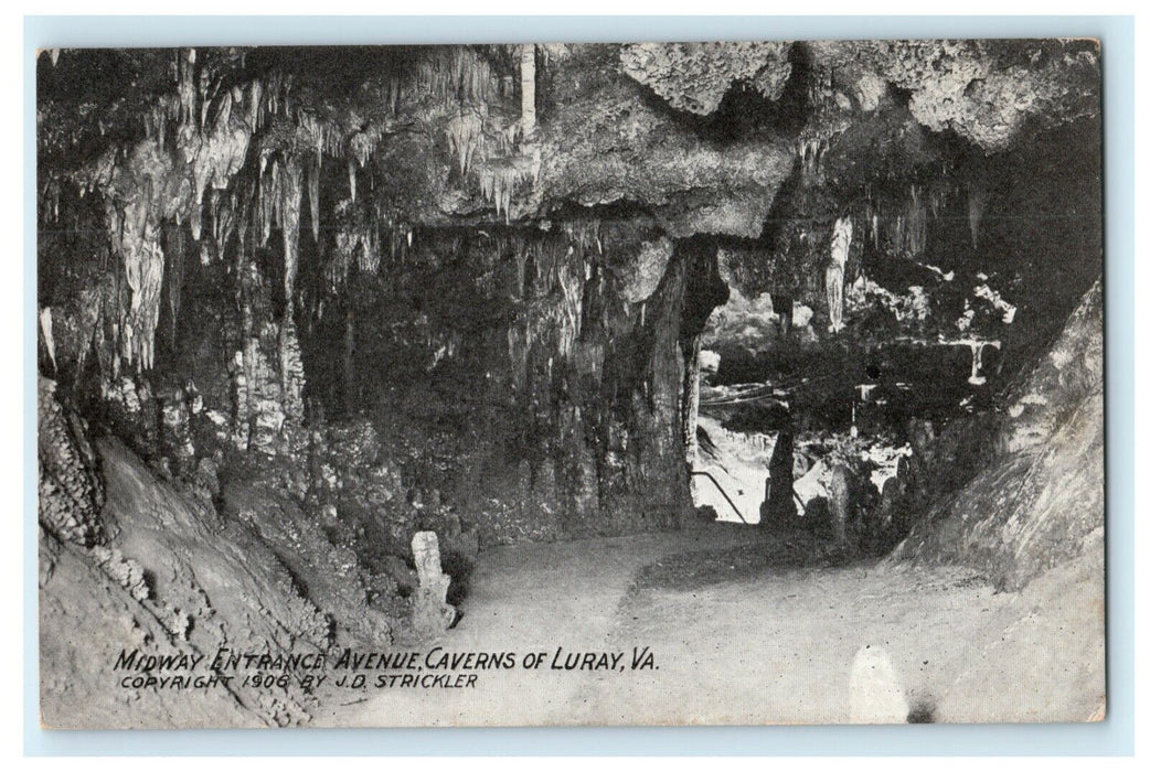 1906 Midway Entrance Avenue Caverns of Luray Virginia VA Antique Postcard