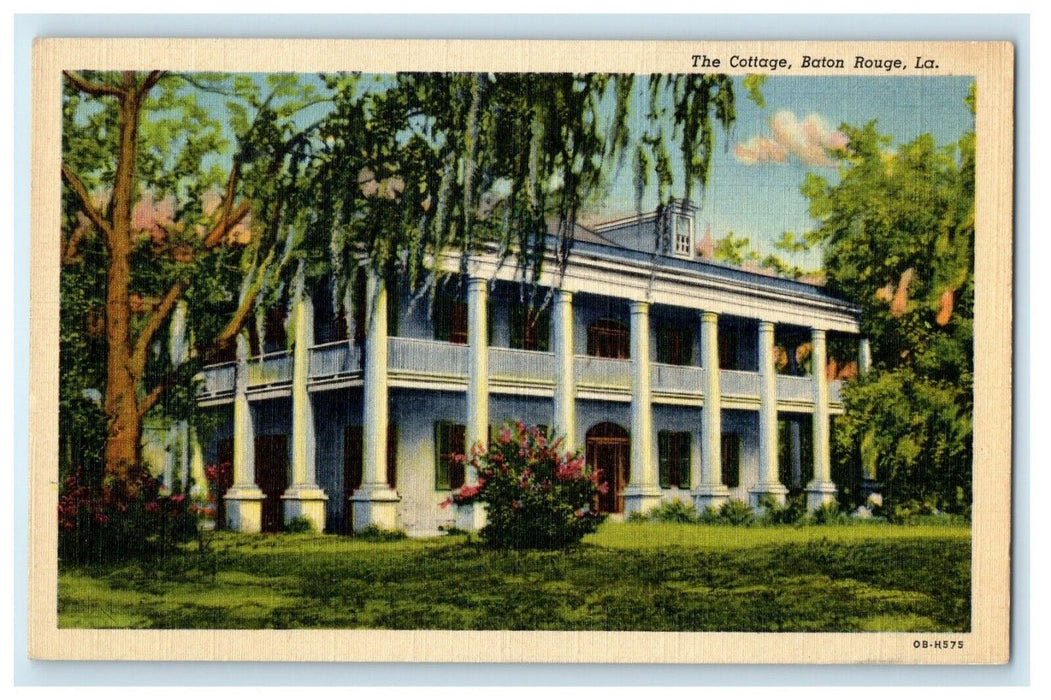 c1940's View Of The Cottage Baton Rouge Louisiana LA Unposted Vintage Postcard