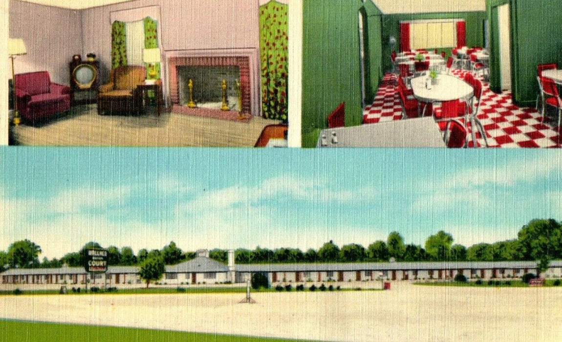 c1940's Wallace Motor Court Motel Fireproof Wallace South Carolina SC Postcard