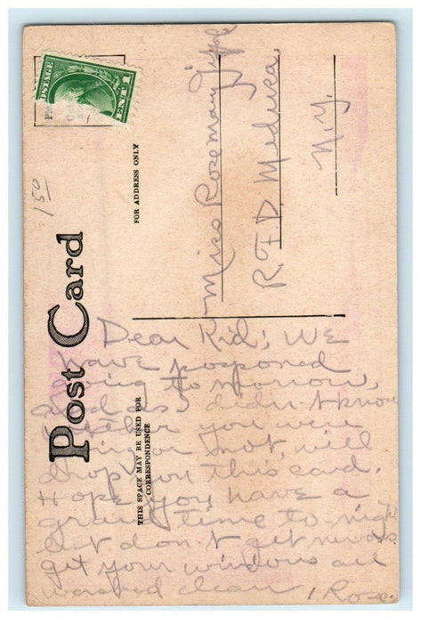 c1910's View Of Residence Street Chicago Illinois IL Posted Antique Postcard