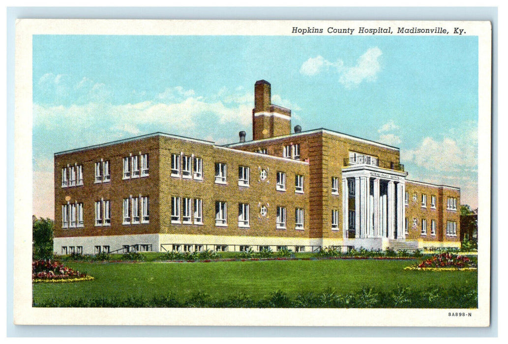 c1920 Hopkins County Hospital, Madisonville, Kentucky KY Unposted Postcard