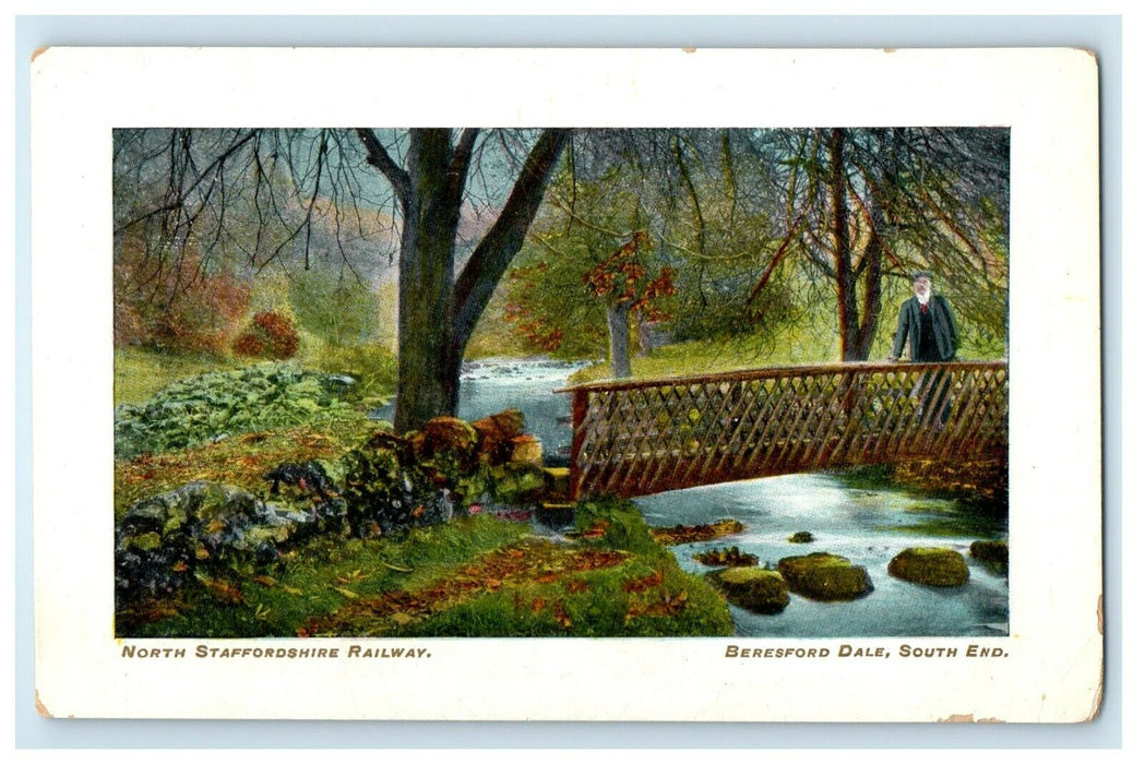 c1910 North Staffordshire Railway Beresford Dale South End UK Antique Postcard