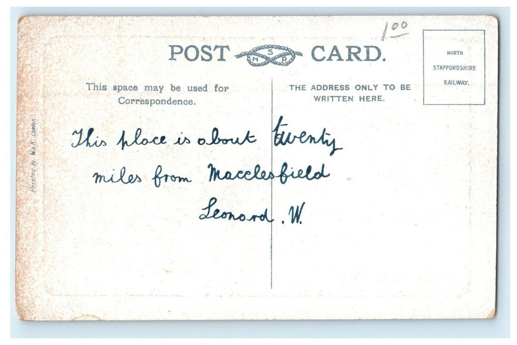 c1910 North Staffordshire Railway Beresford Dale South End UK Antique Postcard