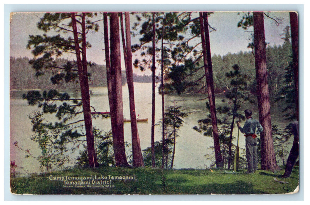 c1905 Camp Temagami Lake Temagami Temgami System Ontario Canada CA Postcard