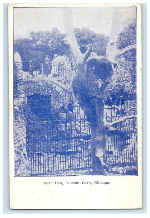 c1910 Bear Den Lincoln Park Chicago Illinois IL Unposted Antique Postcard