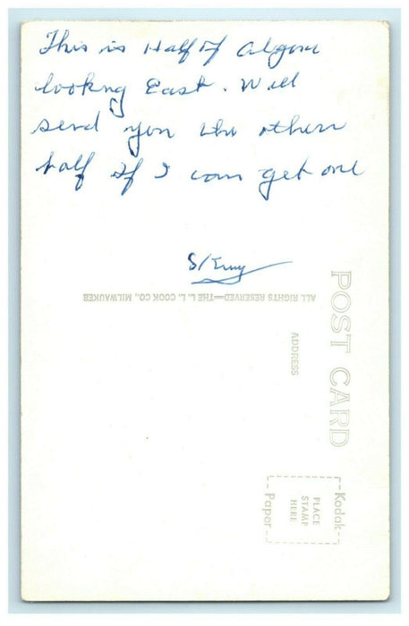 c1960's East State Street Algona Iowa IA Vintage Classic Car RPPC Photo Postcard