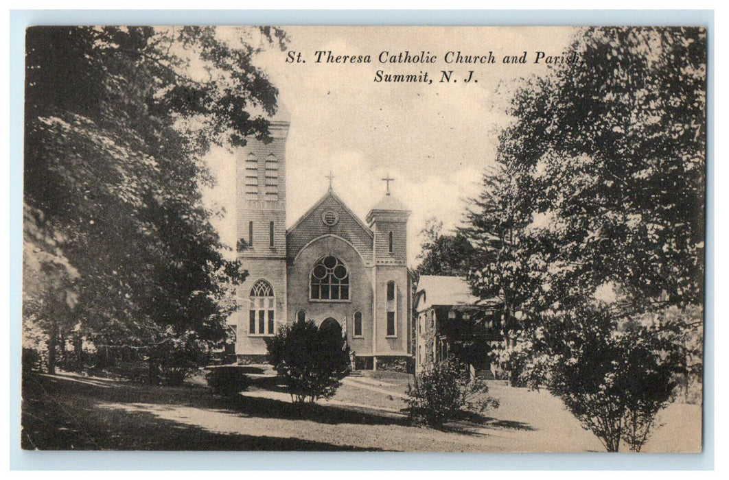 c1910s St Theresa Catholic Church and Parish Summit New Jersey NJ Postcard