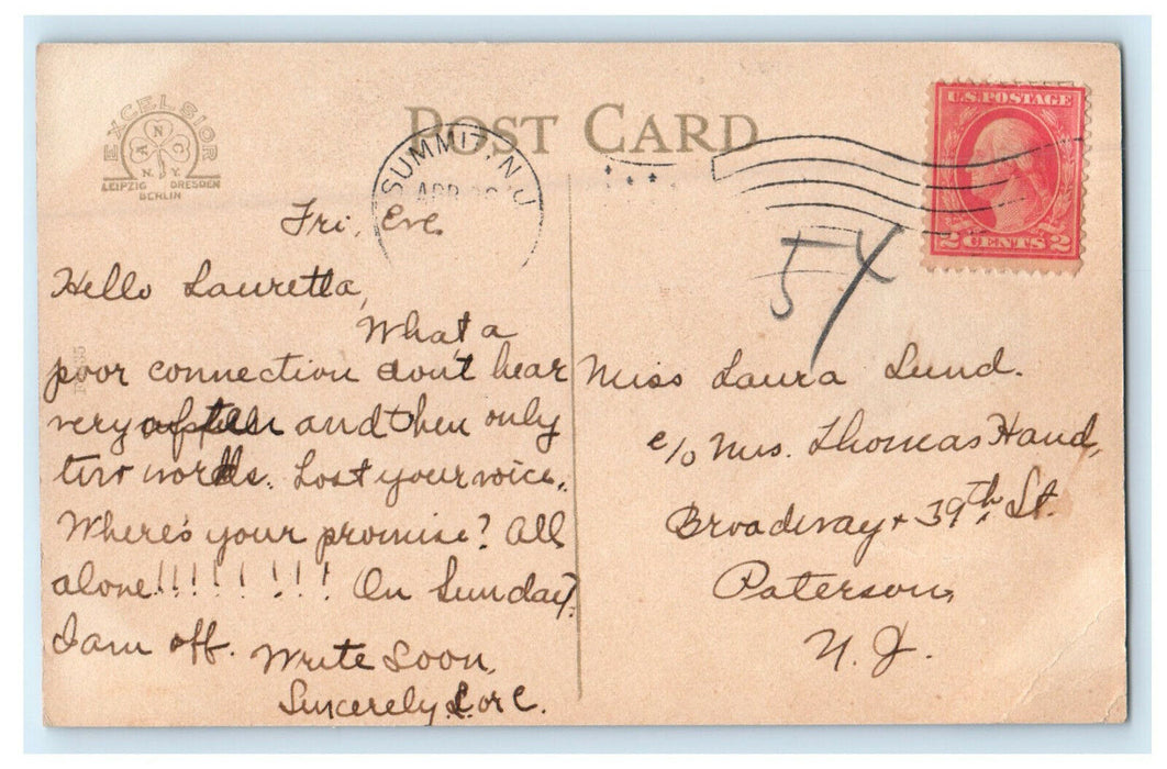 c1910s St Theresa Catholic Church and Parish Summit New Jersey NJ Postcard