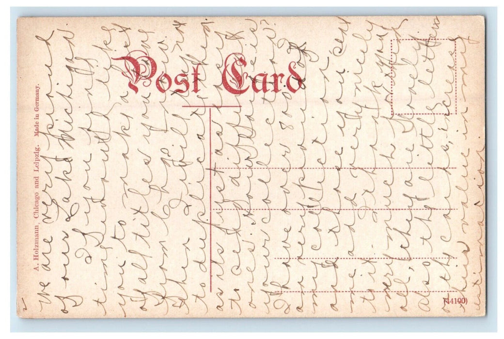 Chicago Illinois IL, Windy Morning At Lake Michigan Posted Antique Postcard