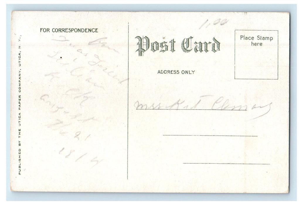 c1910 Park Baptist Church, Utica New York NY Antique Unposted Postcard