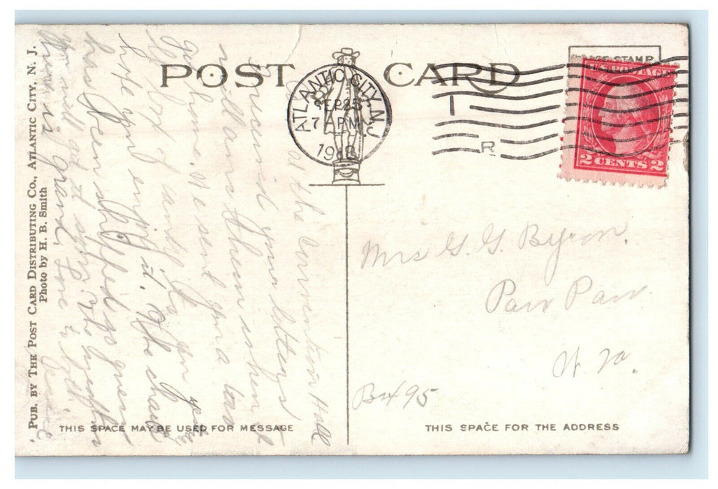 1918 Antique Cars and Hotels, Pennylvania Avenue New Jersey NJ Postcard