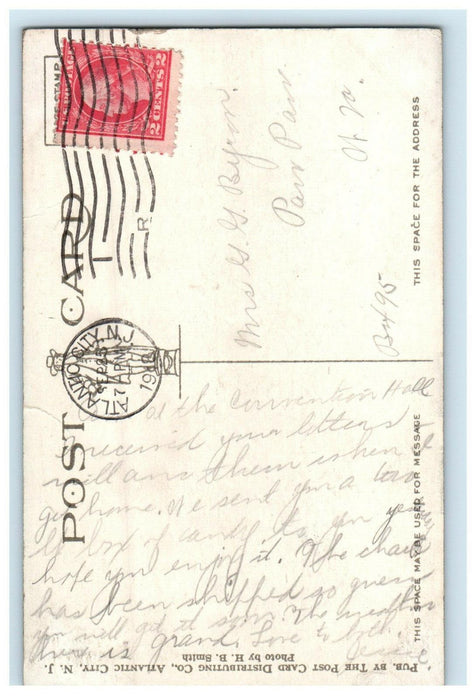 1918 Antique Cars and Hotels, Pennylvania Avenue New Jersey NJ Postcard