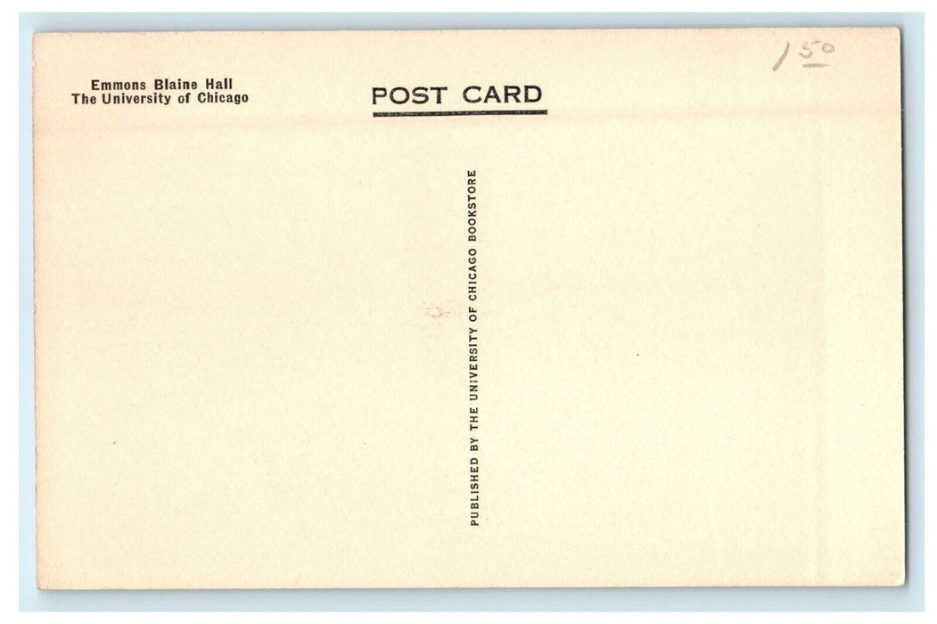 c1940's Emmons Blaine Hall University Of Chicago Illinois IL Vintage Postcard