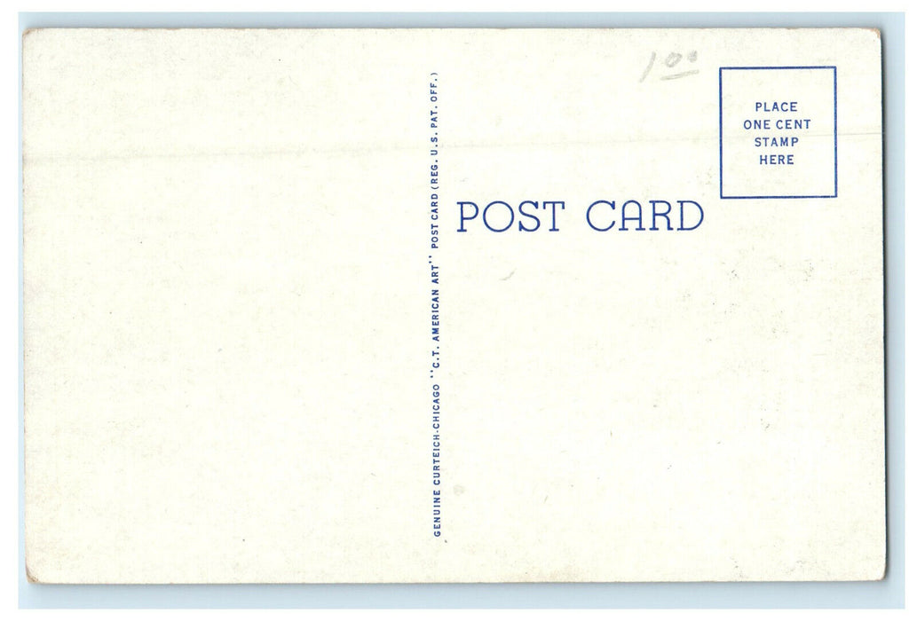 c1920 View of the Library Calais Maine ME Vintage Unposted Postcard