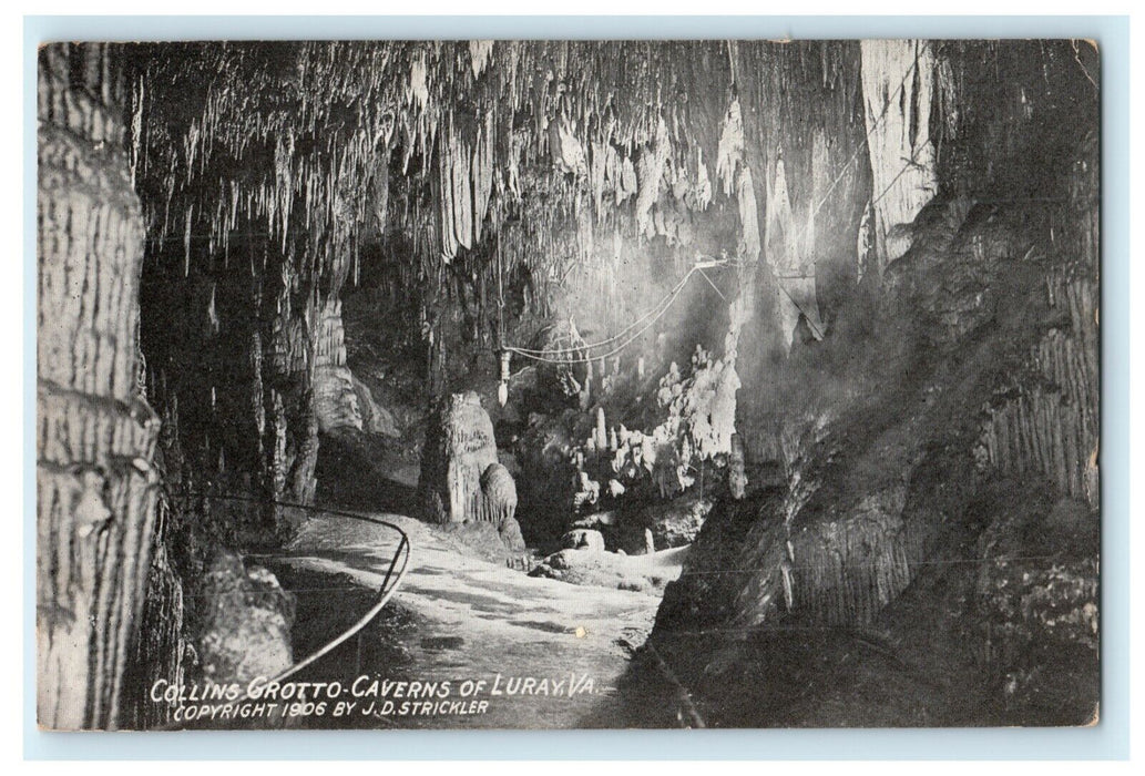 1906 Collins Grotto Caverns of Luray Virginia VA Antique Postcard