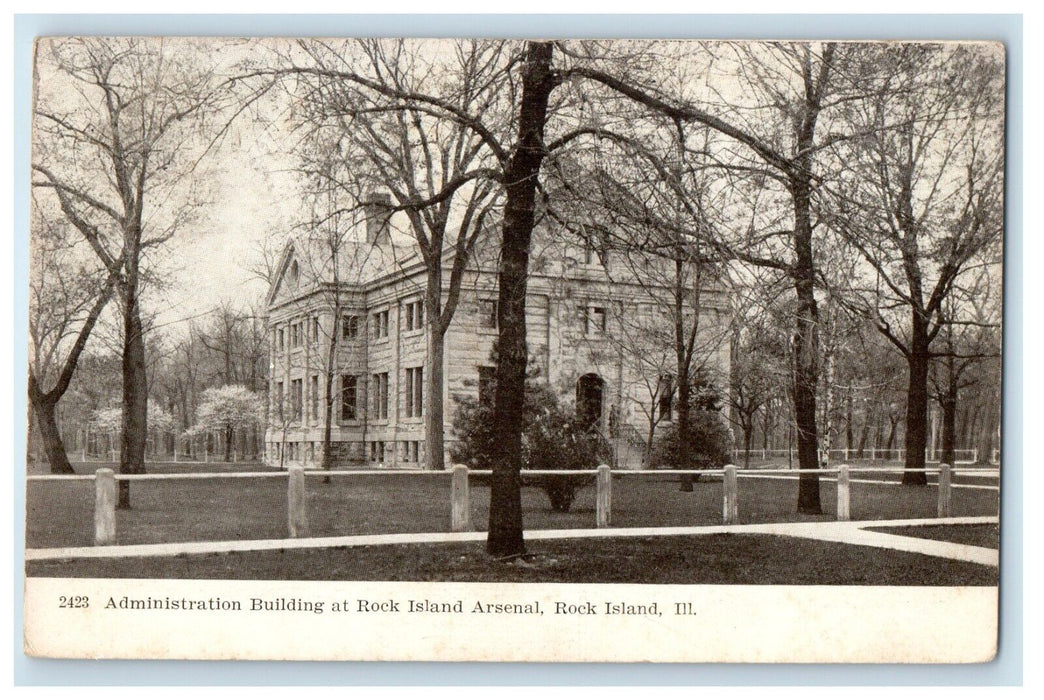 1907 Administration Building At Rock Island Arsenal Rock Island IL Postcard