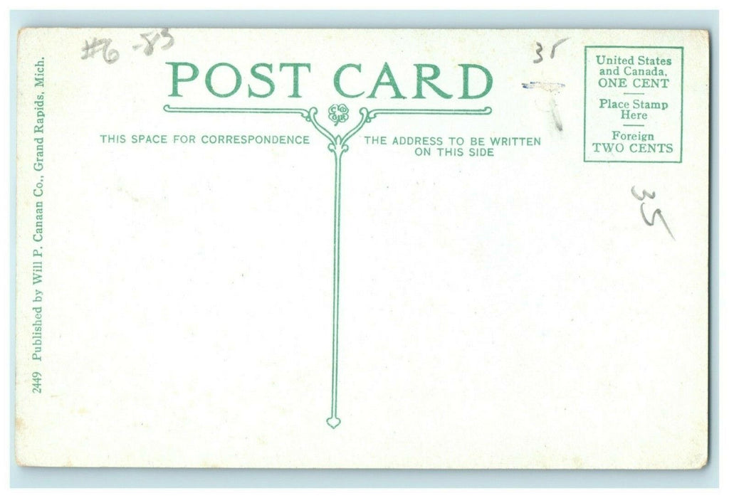 c1910 At Anchor in Bay Macatawa Park Michigan MI Unposted Antique Postcard