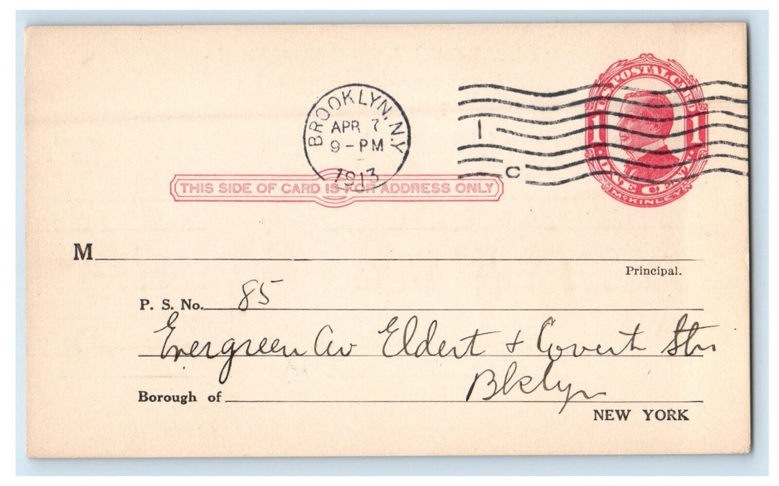 1913 Child Labor Department Education Brooklyn New York NY Advertising Postcard